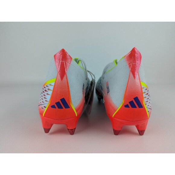Adidas Predator Edge.1 SG White Yellow Blue Cleats Mens Size 7 Women’s 8 NEW - Picture 7 of 8
